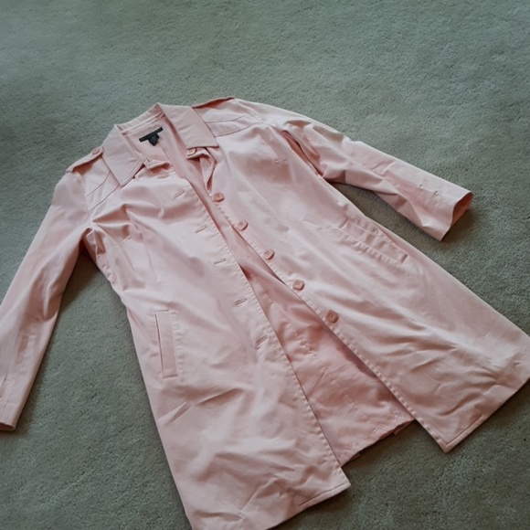 Apostrophe Jackets & Blazers - PLUS Apostrophe Stretch Pink Trench Coat